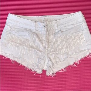 AE White Denim Shorts